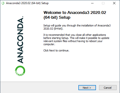 Initial Anaconda Install Screen