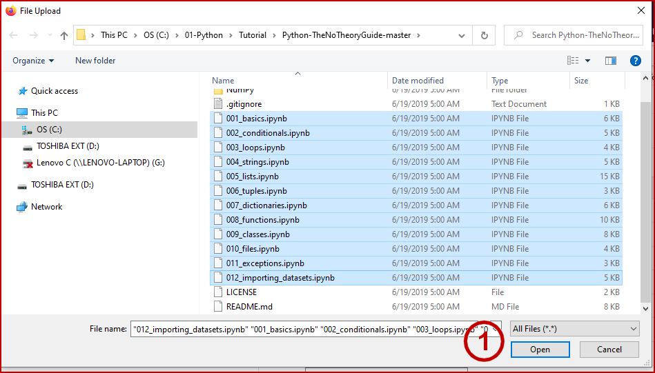 Selecting Desired Files from Windows Explorer